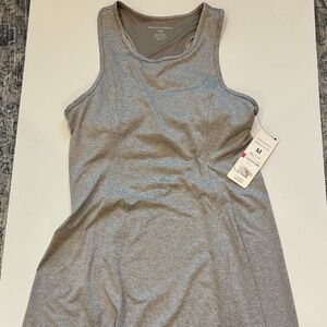 Women’s Harmony Balance Grey Striped Tennis Dress  Size M NWT